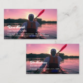 Riviergids, Kajakken bij zonsondergang, doe-het-ze Visitekaartje (Voorkant / Achterkant)