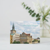 Rivierkant van Praag Tsjechië Briefkaart (Staand voorkant)