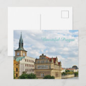 Rivierkant van Praag Tsjechië Briefkaart (Voorkant / Achterkant)