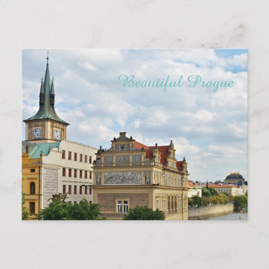 Rivierkant van Praag Tsjechië Briefkaart (Voorkant)