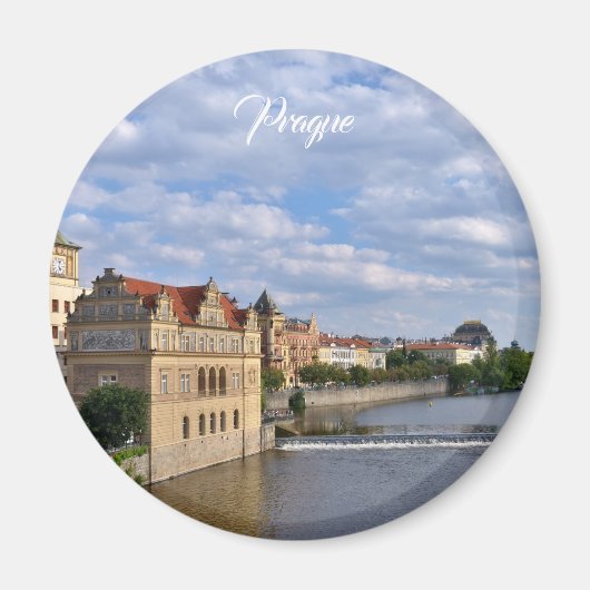 Rivierkant van Praag, Tsjechische Republiek, reize Magneet (Voorkant)