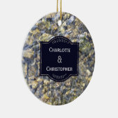 rivierkeien en gepersonaliseerde waterweduwen keramisch ornament (Rechts)