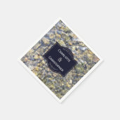 Rivierkiezelstenen en Water Persoonlijke Trouwdag Servetten (Hoek)