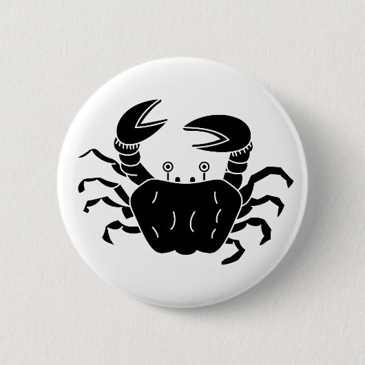 Rivierkrab Ronde Button 5,7 Cm (Voorkant)
