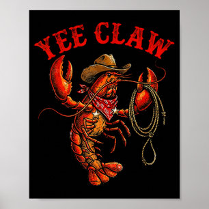 Rivierkreeft cowboy joe klauw rivierkreeft kreeft poster