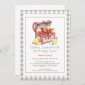 Rivierkreeft en citroen schat borst verjaardag kaart (Voorkant / Achterkant)