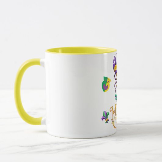 Rivierkreeft Fleur de lis Mardi Gras Mok (Links)