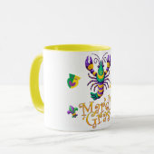 Rivierkreeft Fleur de lis Mardi Gras Mok (Voorkant links)