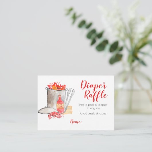 Rivierkreeft kook babyshower luier verloting kaart (Staand voorkant)