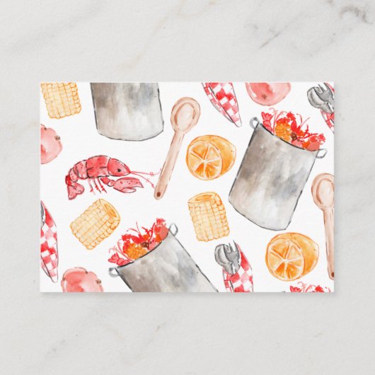 Rivierkreeft kook babyshower luier verloting kaart (Achterkant)