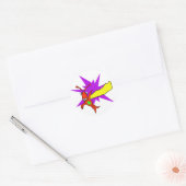Rivierkreeft (kreeft) superheld ronde sticker (Envelop)