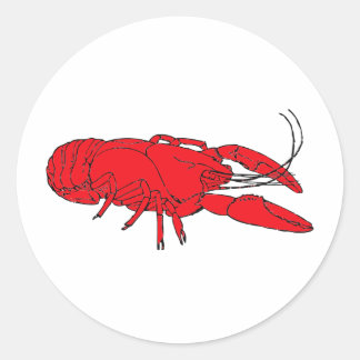 rivierkreeft ronde sticker