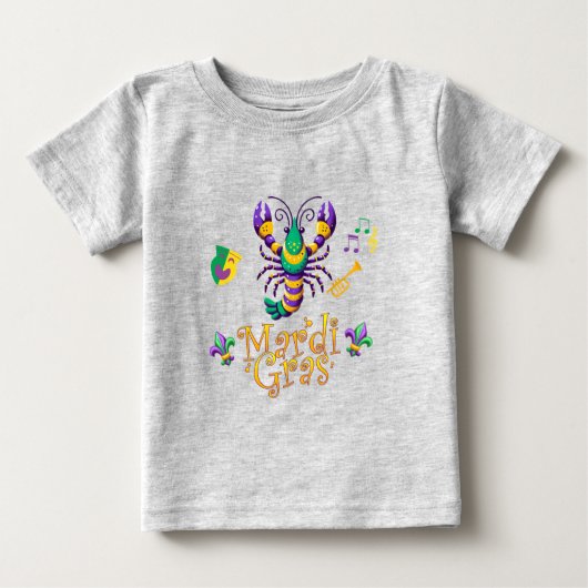 Rivierkreeft/trompet/masker/fleur de lis Mardi Gra (Voorkant)