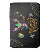 Rivierkreeft/trompet/masker/fleur de lis Mardi Gra Badmat (Voorkant Verticaal)