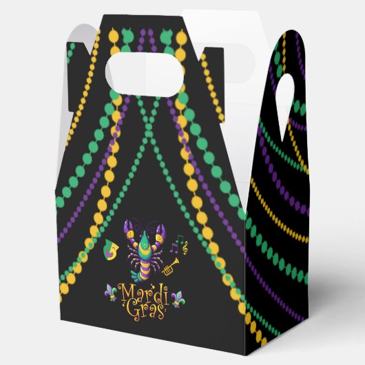 Rivierkreeft/trompet/masker/fleur de lis Mardi Gra Bedankdoosjes (Geopend)