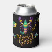 Rivierkreeft/trompet/masker/fleur de lis Mardi Gra Blikjeskoeler (Blikje Voorkant)