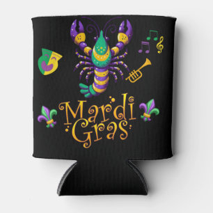 Rivierkreeft/trompet/masker/fleur de lis Mardi Gra Blikjeskoeler