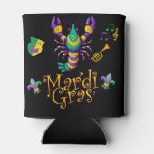 Rivierkreeft/trompet/masker/fleur de lis Mardi Gra Blikjeskoeler (Achterkant)