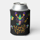 Rivierkreeft/trompet/masker/fleur de lis Mardi Gra Blikjeskoeler (Blikje Achterkant)