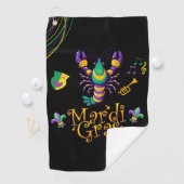 Rivierkreeft/trompet/masker/fleur de lis Mardi Gra Golfhanddoek (Insitu)
