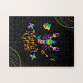 Rivierkreeft/trompet/masker/fleur de lis Mardi Gra Legpuzzel (Horizontaal)
