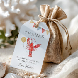 Rivierkreeft verjaardagsfeestje favor tags cadeaulabel