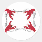 Rivierkreeftenbasis Ronde Sticker (Voorkant)