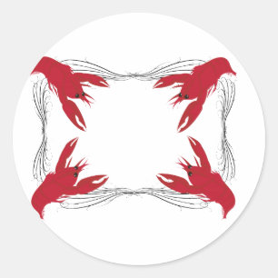 Rivierkreeftenbasis Ronde Sticker