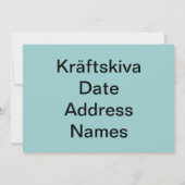 Rivierkreeftenfeest, Kräftskiva, Scandinavië Kaart (Achterkant)