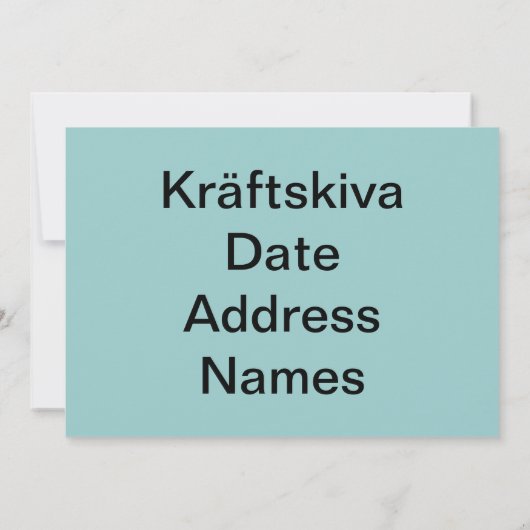 Rivierkreeftenfeest, Kräftskiva, Scandinavië Kaart (Achterkant)