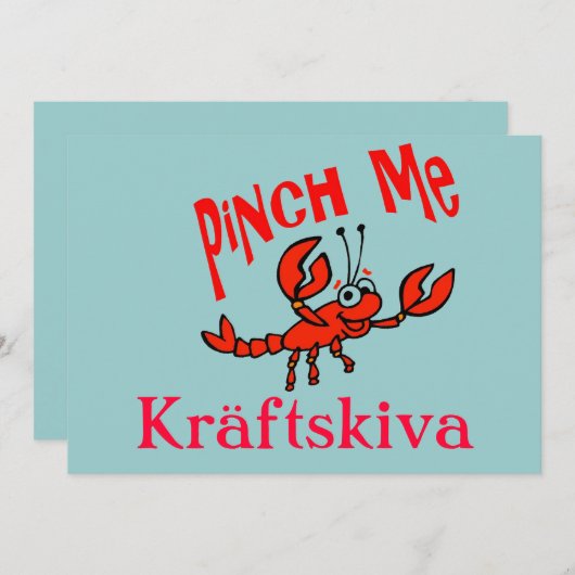 Rivierkreeftenfeest, Kräftskiva, Scandinavië Kaart (Voorkant / Achterkant)