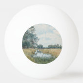 Rivierlandschap bij St. Ives, Huntingdonshire Pingpongbal (Achterkant)