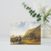 Rivierlandschap met ruiters Aelbert Cuyp Briefkaart (Staand voorkant)