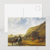 Rivierlandschap met ruiters Aelbert Cuyp Briefkaart (Voorkant / Achterkant)