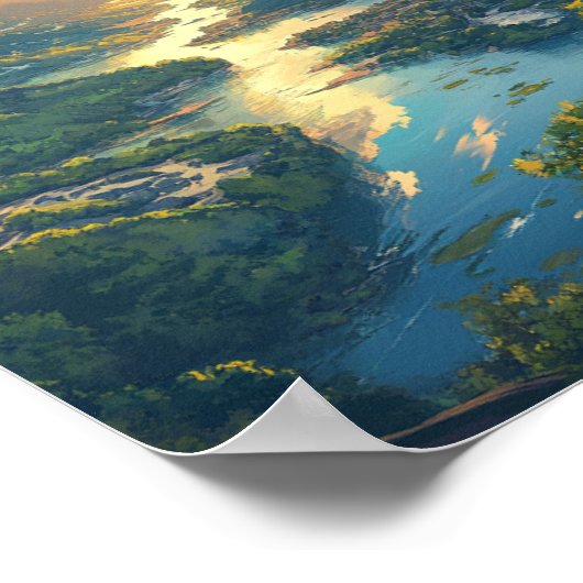 rivierlandschap poster (Hoek)