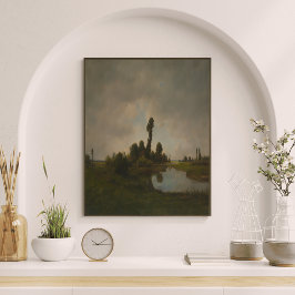  rivierlandschap | Rustic Countryside kunst Canvas Afdruk