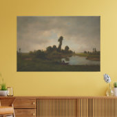 rivierlandschap | Rustic Countryside kunst Canvas Afdruk (Insitu (Woonkamer))