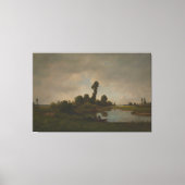 rivierlandschap | Rustic Countryside kunst Canvas Afdruk (Voorkant)