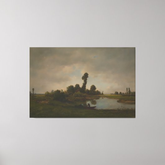 rivierlandschap | Rustic Countryside kunst Canvas Afdruk (Voorkant)