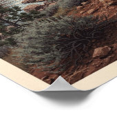 Rivierlandschap van de Rode Rotskloof Poster (Hoek)