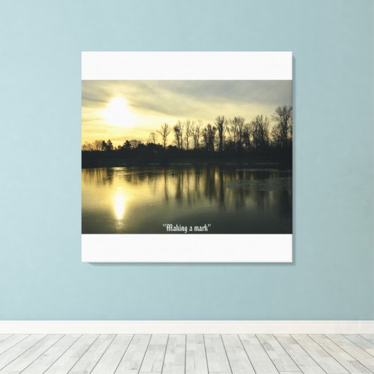 Rivierlandschap Zonnevermeerderde schilderdruk Canvas Afdruk (Insitu (Houten vloer))