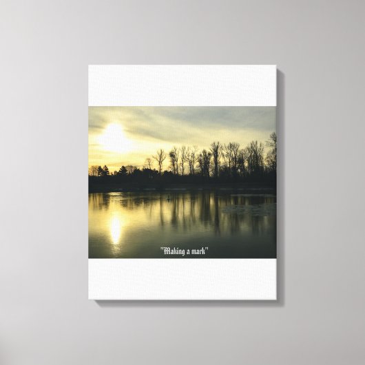 Rivierlandschap Zonnevermeerderde schilderdruk Canvas Afdruk (Voorkant)