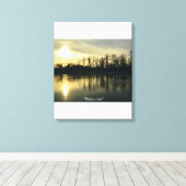 Rivierlandschap Zonnevermeerderde schilderdruk Canvas Afdruk (Insitu (Houten vloer))
