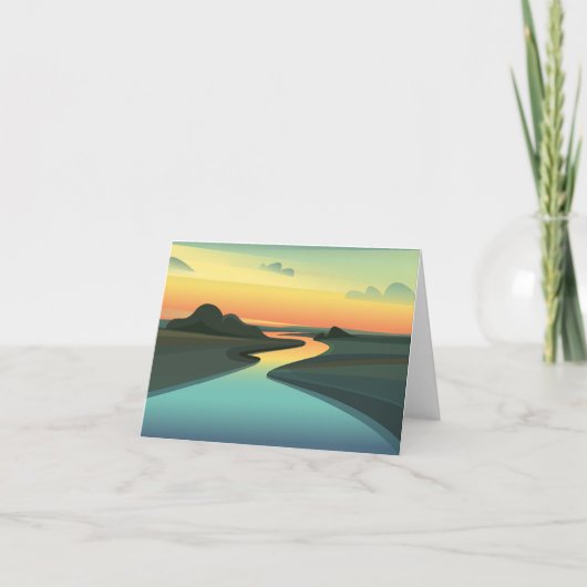 Rivierlandschappen Bedankkaart (Voorkant)