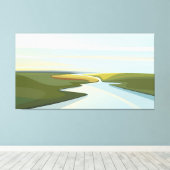 Rivierlandschappen Canvas Afdruk (Insitu (Houten vloer))