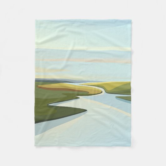Rivierlandschappen Fleece Deken (Voorkant)