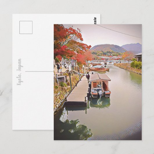 Rivieroever Kyoto Briefkaart (Voorkant / Achterkant)
