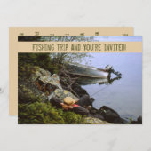  rivieroever-Vissende reisuitnodiging Kaart (Voorkant / Achterkant)