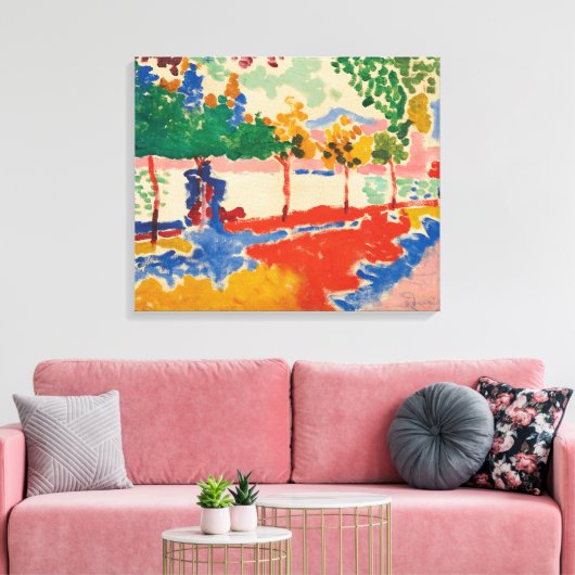 Rivieroevers | Andre Derain | Canvas Afdruk (Insitu (Woonkamer))