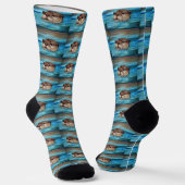 Rivierotter Schilderij Sokken (Gebogen)
